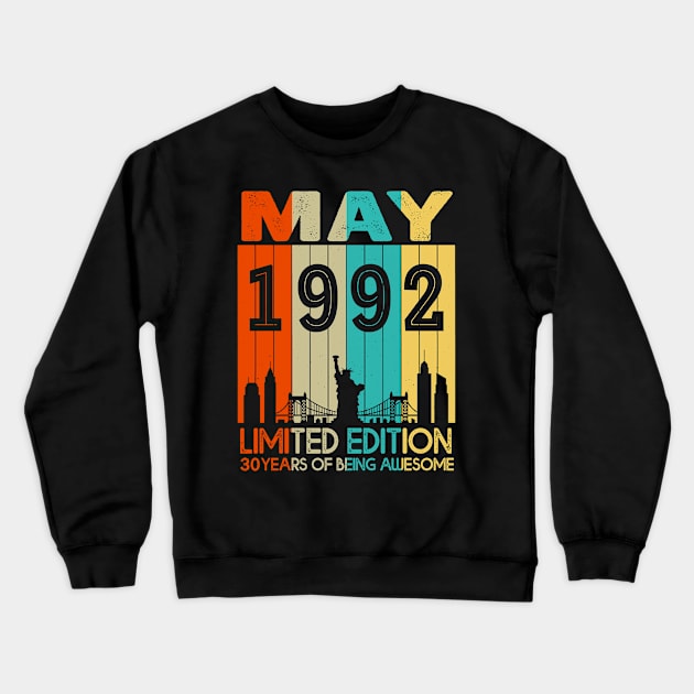 Vintage May 1992 Limited Edition 30 Years Of Being Awesome Crewneck Sweatshirt by sueannharley12